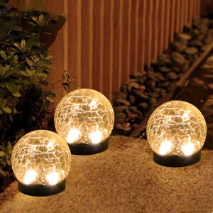 【無料配送】ソーラーライト LED 玉 室外 飾り おしゃれ ガーデンライト 防水 太陽光パネル充電 自動点灯 明るい 電気代0 充電使用もOK 室外 庭 バー 公園 撮影