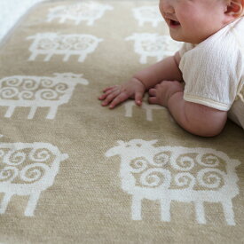 《くすのき防虫ブロック》【正規取扱店】 クリッパン シュニール コットン ブランケット KLIPPAN 70×90cm 北欧 シュニールコットン ひざ掛け ミニ ヒツジ 北欧 ベングトのヒツジ ひつじ 出産祝い 誕生日 ベビー ギフト プレゼント オーガニックコットン100％ 入園祝い