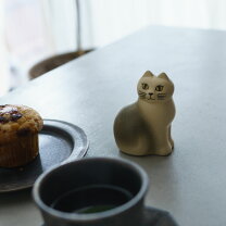 楽天市場】猫 置物 グレーの通販