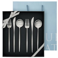 【正規取扱店】 クチポール MOON ディナー 6本 ギフトセット マットシルバー 化粧箱入り 純正リボン掛け …