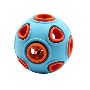色：ブルーオレンジ 犬おもちゃ 人気 噛むおもちゃ 犬 玩具ボール 犬用 おやつボール サウンディングフードボール 柔らかい 玩具ボール天然ゴム 耐久性 安全 丈夫 知育玩具 天然ゴム 弾力