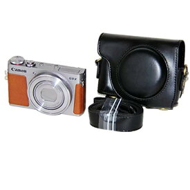 色：ブラック kinokoo Canon G9 X / G9X mark2 カメラケース PUレザー（ブラック）