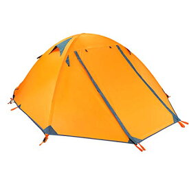 色：オレンジ - 2人用 TRIWONDER 1 2 3人用 テント 山岳テント ツーリングテント 3シーズン 4 シーズン ソロテント 軽量 防水 二重層 キャンプ 登山 夏 冬 てんと