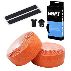 色：組格子橙(オレンジ) EMPT(イーエムピーティー) EVA ロード用 バーテープ ES-JHT020 クッション EVA製バーテープ ロード ピスト ドロップハンドルバーテープ ※エンドキャップ、エンドテープ