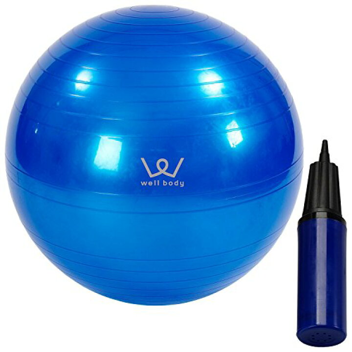 ALINCO(アルインコ) バランスボール 65cm エアーポンプ付 EXG025A ブルー : ライフスタイリッシュ