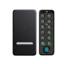 SwitchBot スマートロック 指紋認証パッド セット Alexa対応 スマートホーム スイッチボット オートロック 暗証番号 玄関 Google Home Siri LINE Clovaに対応 遠隔対応 工事不要 取付カンタン 防犯対策