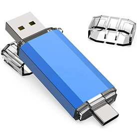 色：ブルー サイズ：128GB-USB3.0+USB C KOOTION 128GB USBメモリー タイプC USBフラッシュドライブ 2in1 Type-C * USB A(USB3.1 gen1) サムドライブ 高速デュアル 最大90 MB/s OTG サムドライブ スマホメモり Samsung/H