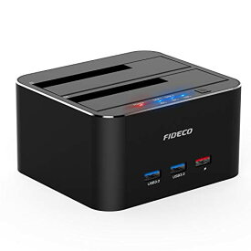 サイズ：ブラック HDDスタンド FIDECO ドッキングステーション USB3.0接続 2.5/3.5インチHDD/SSD SATA I/II/III対応パソコンなしで 外付け オフラインクローン機能付き(ブラック)