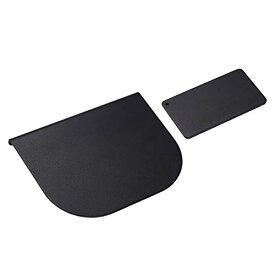色：黒色 ZepSon モニターアーム補強プレート 取付部硬さ強化対策 デスク保護 傷防止 滑り止めシート付き (黒色)