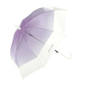 中谷 傘 グラデーションバイカラービニール パープル 60cm おしゃれ 親骨グラスファイバー 長傘 113-020【送料無料】