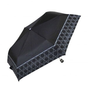 藤田屋 晴雨兼用折りたたみ傘 50cm 晴雨兼用丸手元 サークル ブラック SM-2555(KT)【送料無料】