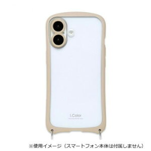 i.Color iPhone17��p�w�ʌ^�P�[�X Beige/�x�[�W�� iP25-61-ICSH04�y���������z