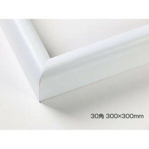 デッサン額 木製フレーム 正方 桜カマボコ ホワイト 30角300×300 アクリル【送料無料】