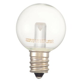 OHM LEDミニボール球装飾用 G30/E12/0.5W/16lm/クリア昼白色 LDG1N-H-E12 13C【送料無料】
