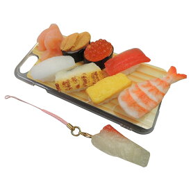 日本職人が作る 食品サンプル iPhone7ケース/アイフォンケース　ミニチュア寿司　ストラップ付き　IP-709【送料無料】