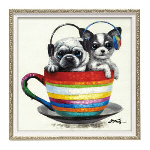 ユーパワー オイル ペイント アート Sサイズ 「ティータイム」 OP-07045【送料無料】