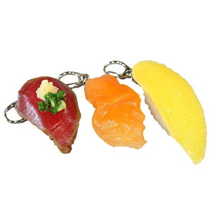 日本職人が作る 食品サンプル 寿司キーホルダー かつお 赤貝 数の子 IP-805【送料無料】