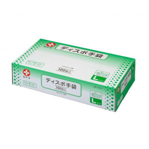 白十字 ディスポ手袋 L 100枚入 843055【送料無料】