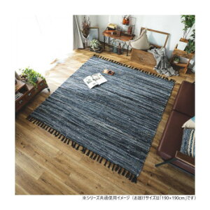 �O�����X�^�C�� ���[�Y�h�f�j�� ���[�A BL 190x190cm �uGSCD800930�v�y���������z