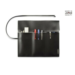 日本製 SAKI(サキ) ロールペンケース・合皮 ブラック P-660【送料無料】