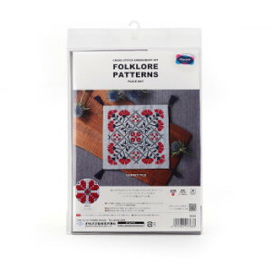クロス・ステッチキット フォークロア パターンズ ガーネットタイル 9099【送料無料】