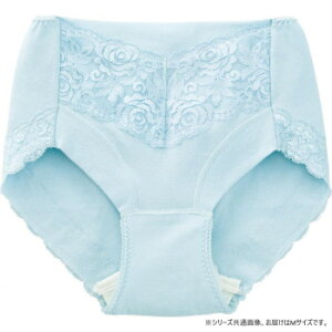 ケアファッション 安心快適フロントレースショーツ(婦人) サックス M 3959711【送料無料】