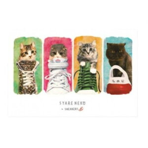 �Ƃ��Ƃ��T�[�J�X �|�X�g�J�[�h �L/�l�R �uSYARENEKO×SNEAKERS�v 5���Z�b�g ST-PC-028�y���������z