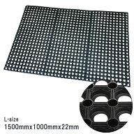 有孔 ゴムマット 1500mm×1000mm×22mm（L） ジョイント できる ラバーマット 滑り止め 転倒 防止 雪道 …