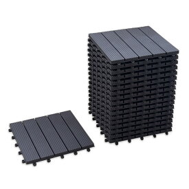 ウッドデッキパネル 樹脂製ジョイントタイル 木目調 ウッドタイル 30cm×30cm 18枚set(約1畳分) 置くだけ簡単設置 耐候性 お手入れ簡単 庭 屋外 ベランダ バルコニーに最適 ガーデンタイル 送料無料 プロテック rsl