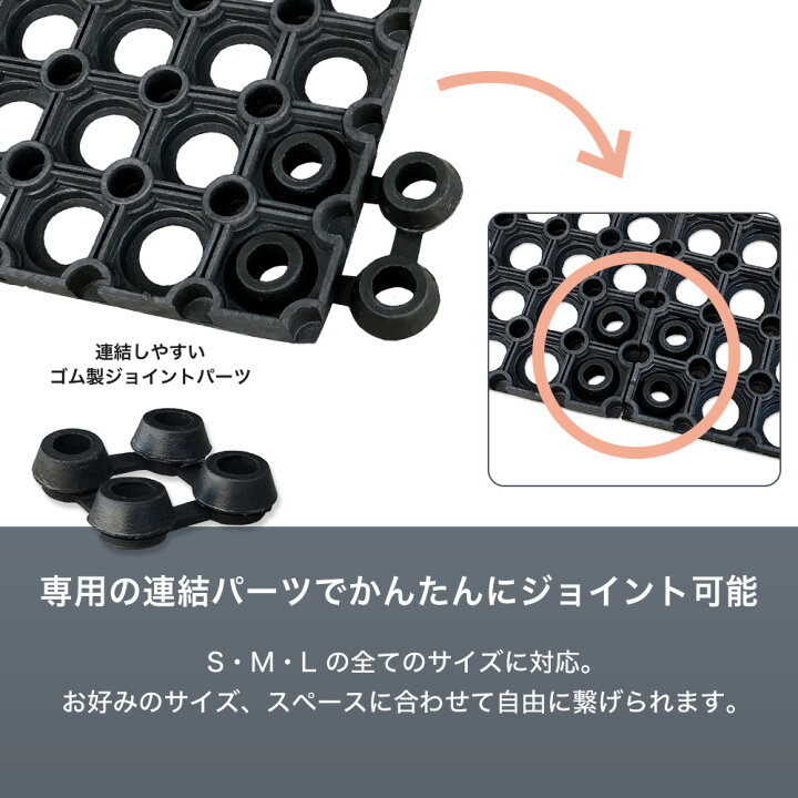 楽天市場】有孔 ゴムマット 専用ジョイントパーツラバーマット 