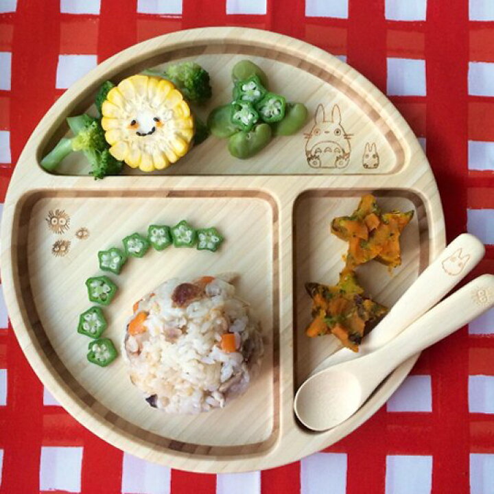 楽天市場】FUNFAM トトロ プレートセット 竹製 食器 スタジオジブリ 