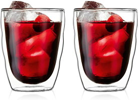 【BODUM】 ボダム PILATUS ピラトゥス ダブルウォール グラス 350ml 2個セット 【正規品】 10485-10J 二重構造 保温 保冷 結露 シンプル おしゃれ オーブン可 電子レンジ可食洗機可 冷凍庫可 ギフト プレゼント 結婚祝い 引越祝い お茶 ジュース ビール ウイスキー