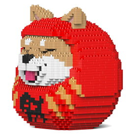 【JEKCA】 ジェッカ ブロック （柴犬だるま 01S-M01） 立体パズル 組立パズル 猫の模型 大人向け ブロック玩具 ペット 置き物 動物 インテリア