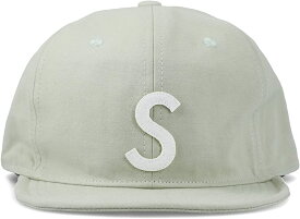 [ベーシクエンチ] Basiquenti Spring Logo Short Cap アンパイヤキャップ 帽子 ショートつば 小つば つば短 ストライプ Sロゴ レディース メンズ 2サイズ展開 フリーサイズ （L.GREEN）