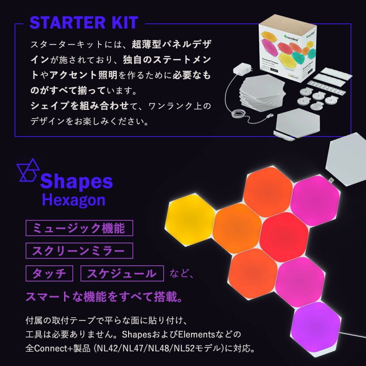 楽天市場】Nanoleaf ナノリーフ Shapes Hexagon シェイプス ヘキサゴン  