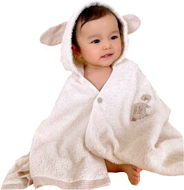 kontex コンテックス 出産祝い 日本製 今治タオル ママズセレクト フラッフィー 男の子 女の子 赤ちゃん バスポンチョ フード付バスタオル (ブラウン ヒツジ)