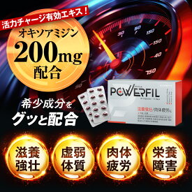 【指定医薬部外品】パワフィル 滋養強壮 活力 男性 肉体疲労 栄養補給 オキソアミヂン ビタミンE ビタミンB1 15日分 送料無料