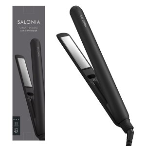 SALONIA �X���[�X�V���C�� �X�g���[�g�w�A�A�C���� SAL23105BK 24mm �u���b�N �O���[ �s���N
