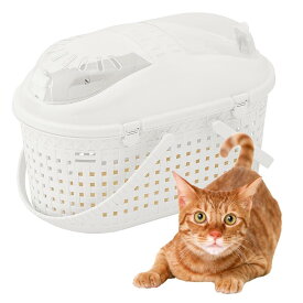 アイリスオーヤマ 猫 キャリー 犬 キャリー 超軽量 メッシュペットキャリー MPC-450 アイボリー