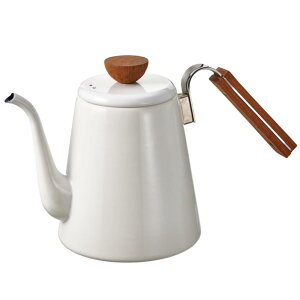 【当店ポイント5倍実施中】HARIO(ハリオ) ホーロー ドリップ ケトル ボナ 800ml IH対応 BDK-80-W