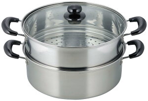 【当店ポイント5倍実施中】和平フレイズ 二段蒸し器 ヴェンセ 26cm ガラス蓋付 IH対応 ステンレス VR-8182