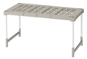 天馬(Tenma) クローゼットや押入れのデッドスペースを有効活用できる収納棚 伸びるん棚 幅・高さの調整が可能 通気性も考慮した形状で湿気対策 整理棚 棚 【色 ベージュ】【型番 レギュラー