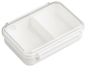 【10/25|当店P5倍|5と0の日|お買い物マラソン】OSK(オーエスケー) 冷凍保存できる弁当箱 フィールイージー タイトボックス 仕切付 ホワイト 800ml 日本製 食洗機 電子レンジ対応 2点ロック パ
