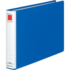 コクヨ(KOKUYO) ファイル パイプ式ファイル A4横 2穴 300枚収容 青 フ-E635B