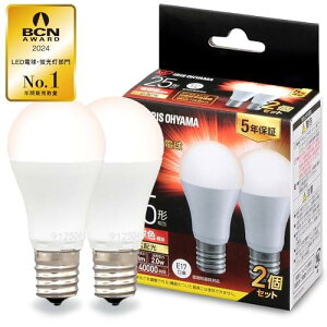 �yE17�z�A�C���X�I�[���} LED�d�� 25W�`���� �d���F �������a17mm �L�z�� 2�p�b�N 230? �����Ή� LDA2L-G-E17-2T62P