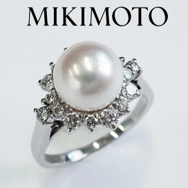 楽天市場】ミキモト MIKIMOTO リング アコヤ真珠 8.7mm ダイヤモンド 