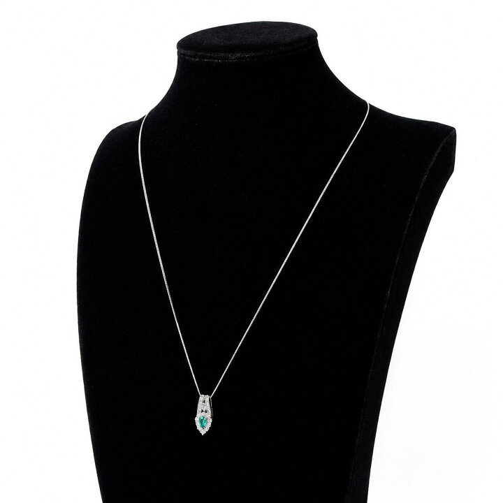 楽天市場】エメラルド ネックレス 0.18ct ダイヤモンド D0.26ct 
