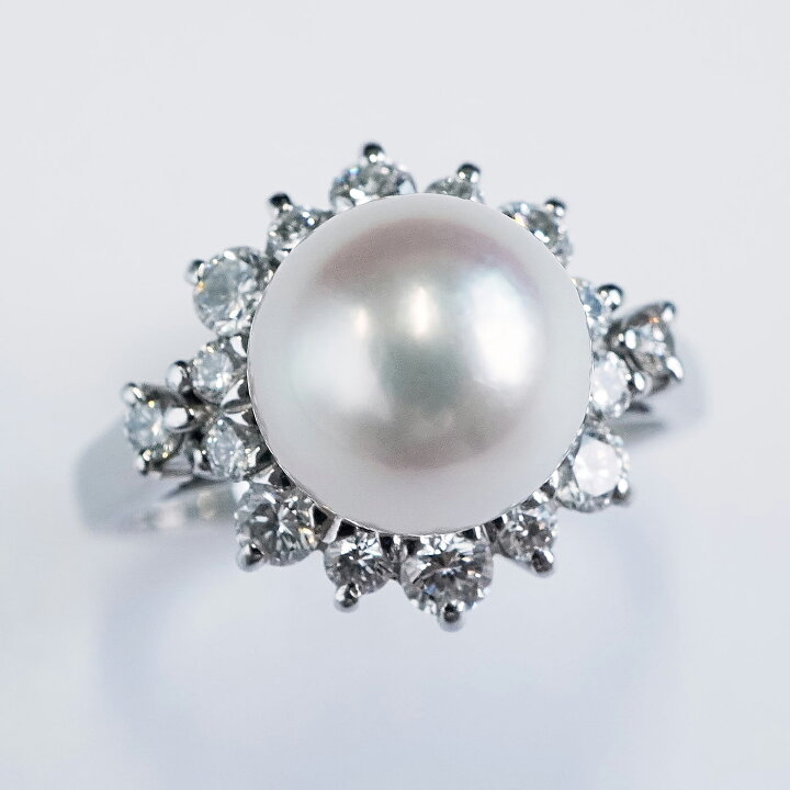 楽天市場】ミキモト MIKIMOTO リング アコヤ真珠 8.7mm ダイヤモンド 