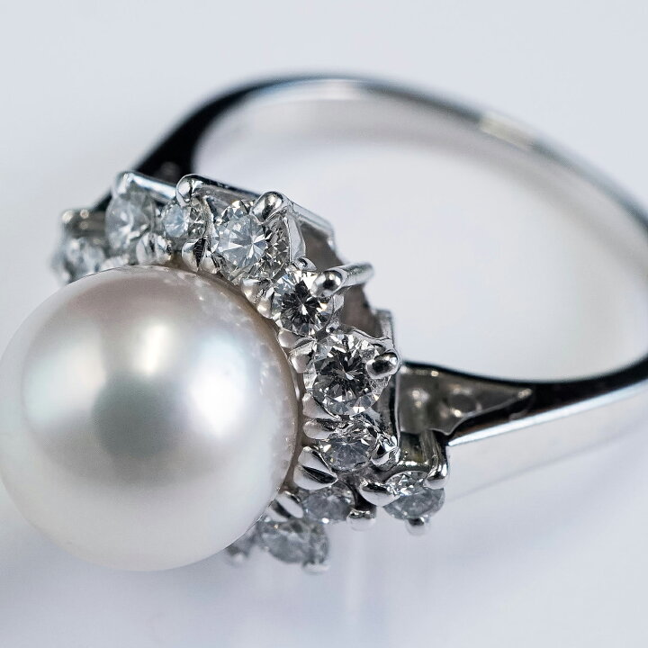 楽天市場】ミキモト MIKIMOTO リング アコヤ真珠 8.7mm ダイヤモンド 