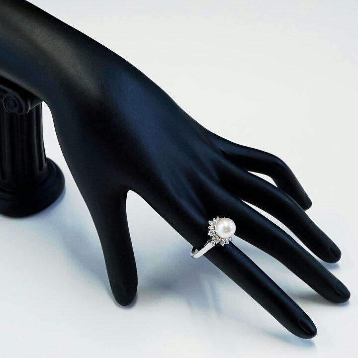 楽天市場】ミキモト MIKIMOTO リング アコヤ真珠 8.7mm ダイヤモンド 